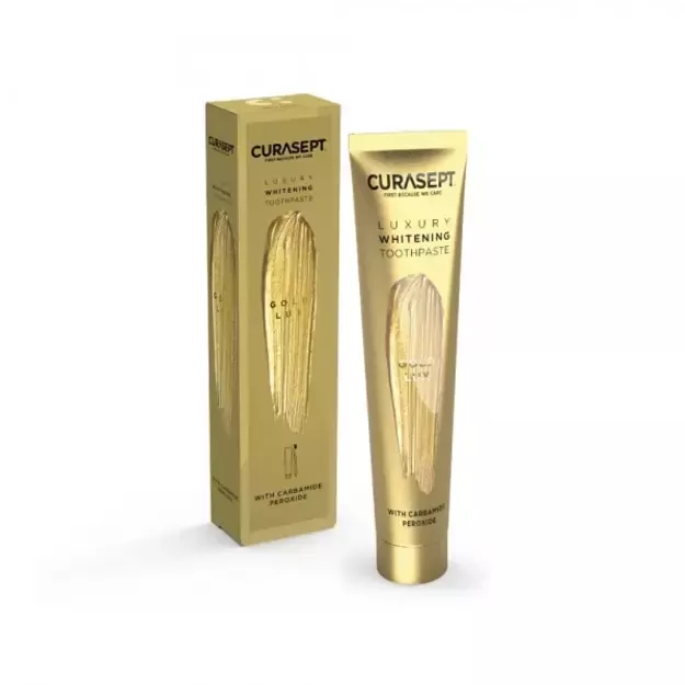CURASEPT Gold luxury whitening balinanti dantų pasta , 75ml