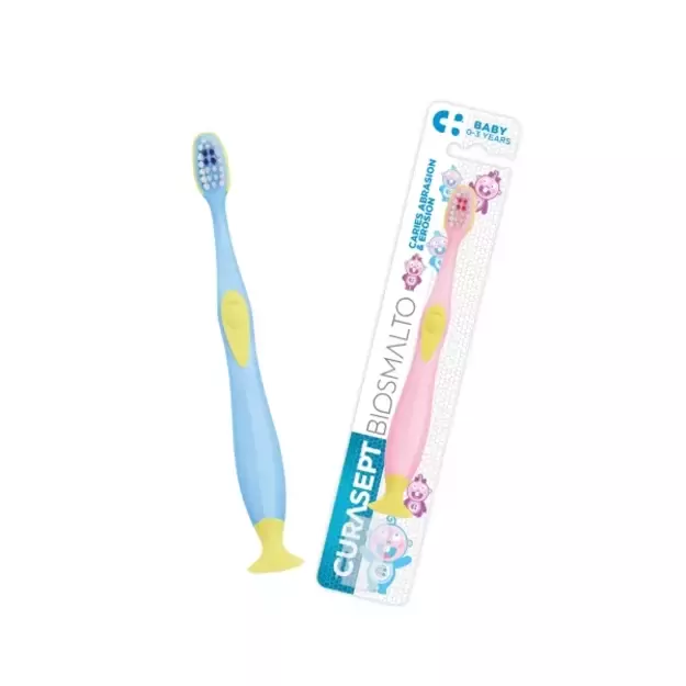 Vaikiškas dantų šepetėlis CURASEPT Biosmalto Baby 0-3 m.