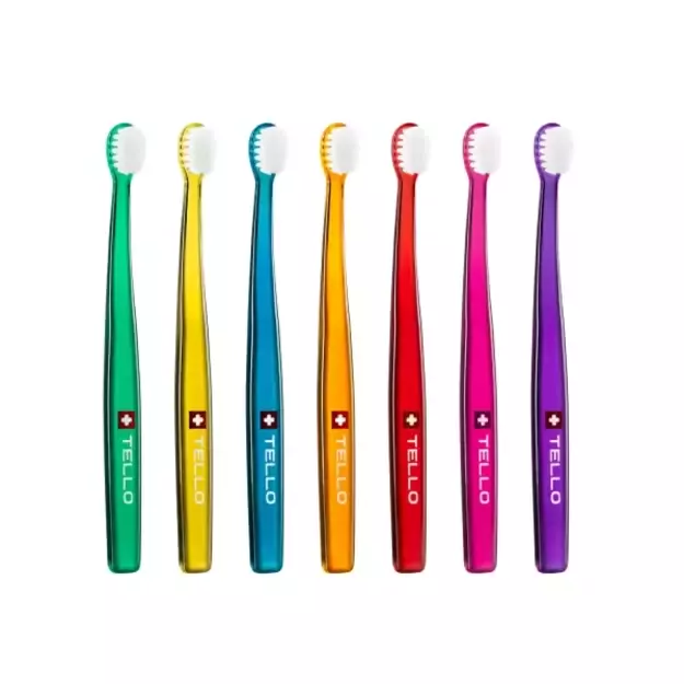Vaikiškas dantų šepetėlis 0-6 m., TELLO Mega Soft, ypač minkštas 10400, 1 vnt