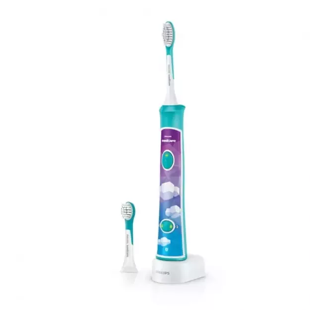 Elektrinis dantų šepetėlis vaikams PHILIPS Sonicare For Kids, HX6322/04, žydros spalvos, 1 vnt