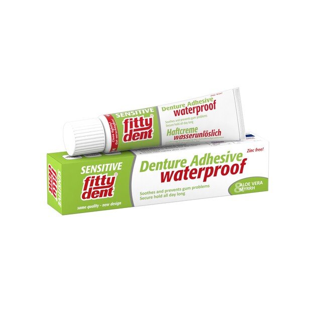 FITTYDENT SENSITIVE Fiksuojamasis dantų protezų kremas, 40g