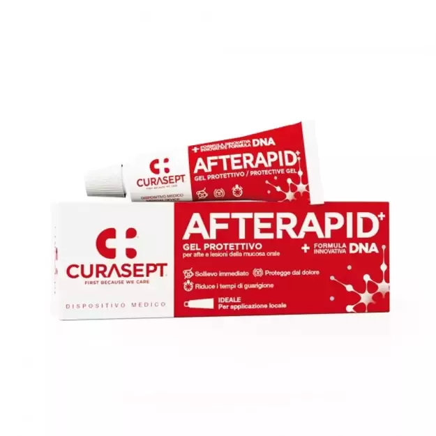 CURASEPT Afterapid + DNA Dantenų ir burnos opų gelis, malšinatis skausmą ir spartinantis gijimą, 10 ml
