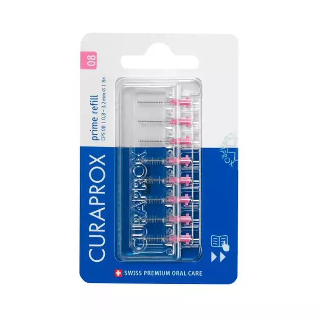 CURAPROX PRIME START tarpdančių šepetėlių papildymas, 8 vnt