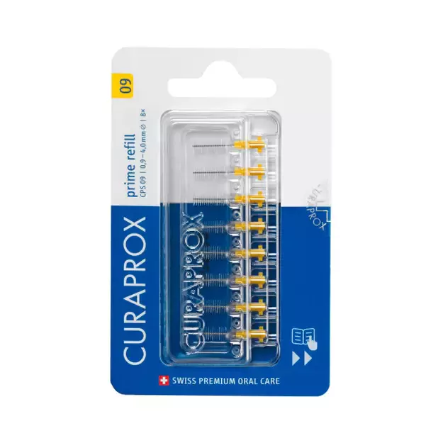 CURAPROX PRIME START tarpdančių šepetėlių papildymas, 8 vnt