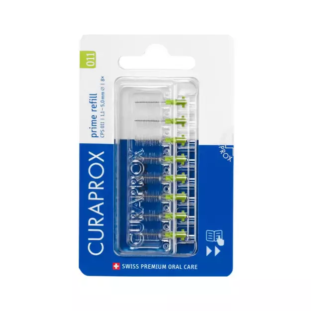 CURAPROX PRIME START tarpdančių šepetėlių papildymas, 8 vnt